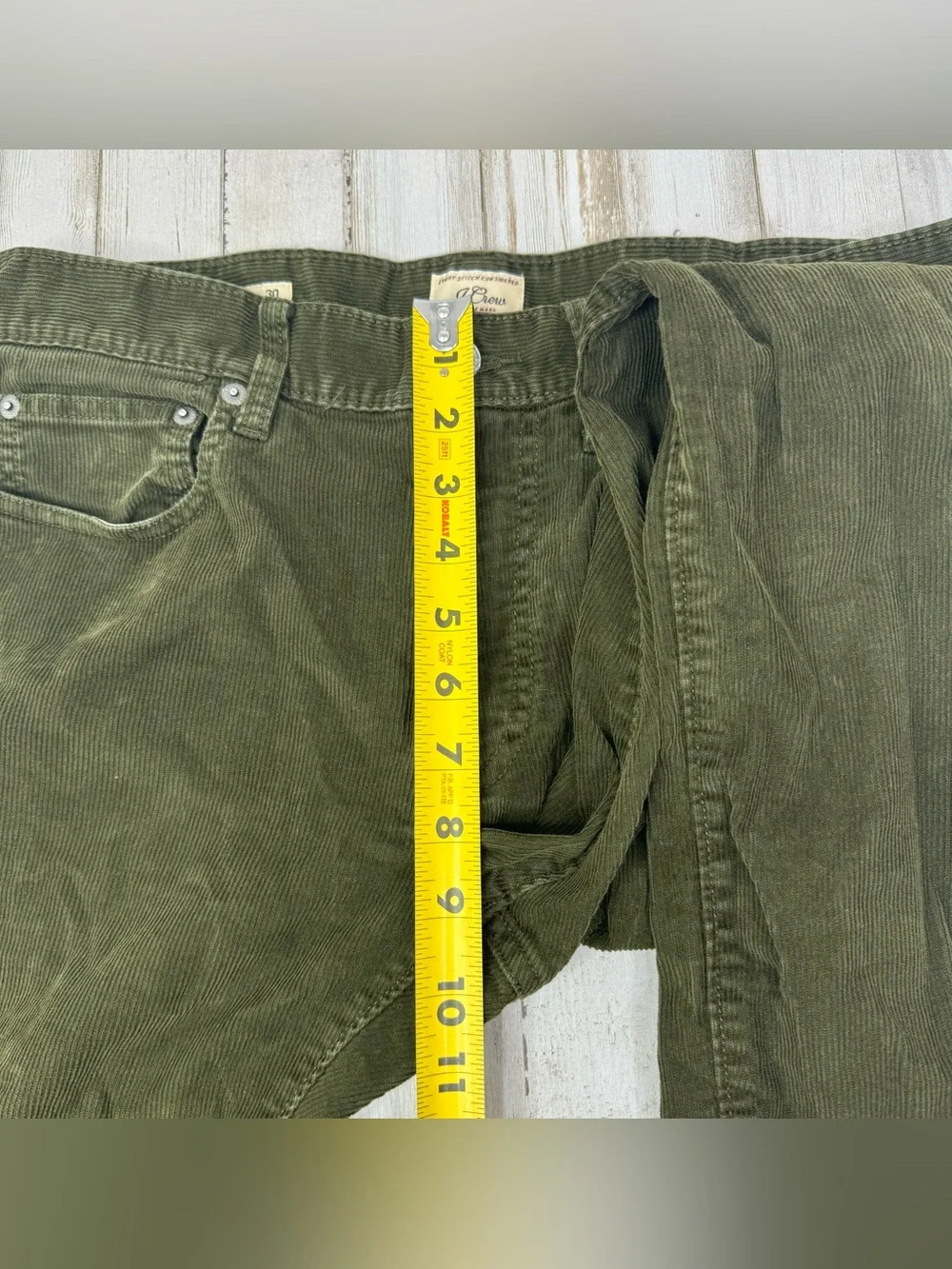 J Crew Corduroy Pants Mens 31x29 Green 484 Slim Fit